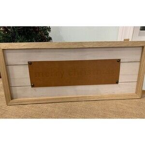 New Neutral Colors Merry Christmas Wooden Sign